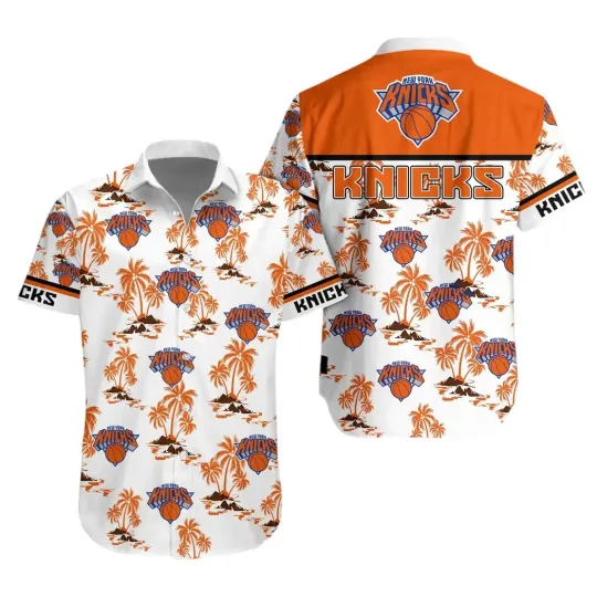 Discover New York Basketball Team Knickss Hawaiian Button Down Shirt Unisex Adults S-5XL