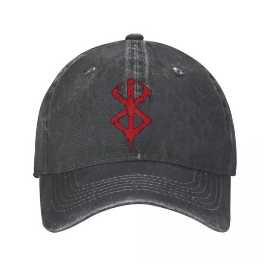 Discover Ber.serk Vintage  Baseball Denim Cap - 100% Cotton Denim Baseball Cap Hat, Women Men Baseball Cap, Adjustable Baseball Cap