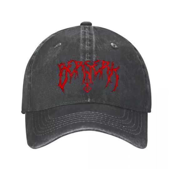 Discover Ber.serk Vintage  Baseball Denim Cap - 100% Cotton Denim Baseball Cap Hat, Women Men Baseball Cap, Adjustable Baseball Cap