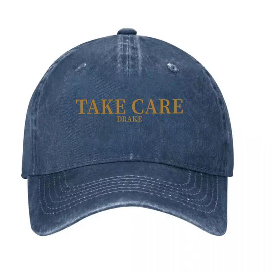 Discover Drake Take Care Baseball Denim Cap - 100% Cotton Denim Baseball Cap Hat, Women Men Baseball Cap, Adjustable Cap