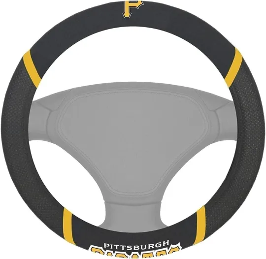 Discover Pittsburgh Pirates Steering Wheel Cover