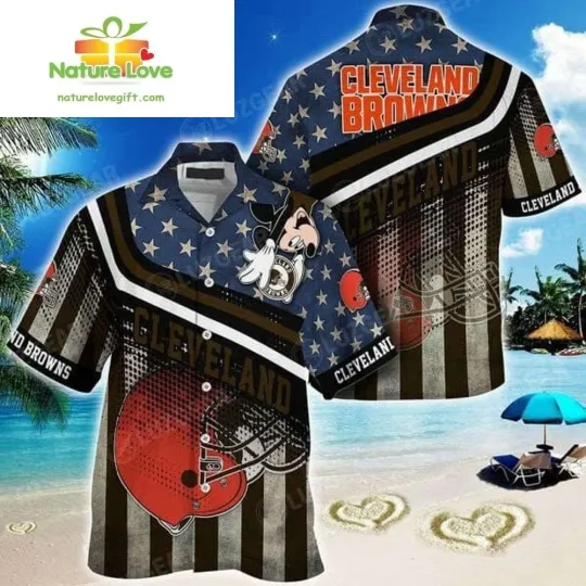 Discover Cleveland Football Team Brownss Hawaiian Shirt for Men Women Aloha Shirt