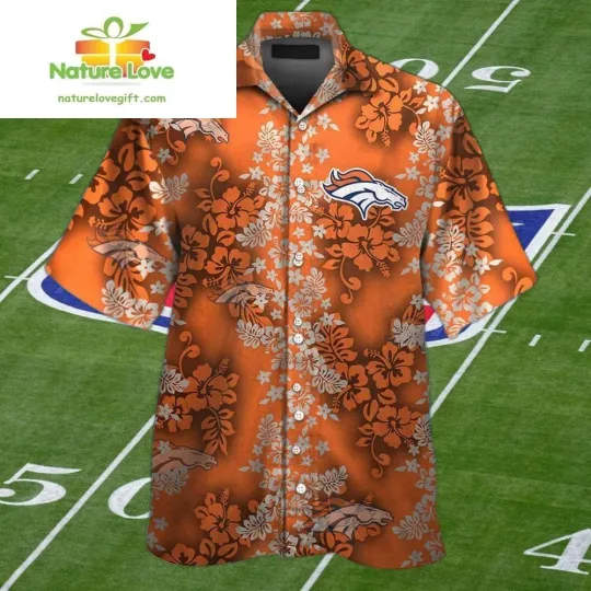 Discover Denver Football Team Broncoss Hawaiian Shirt Button Up Aloha