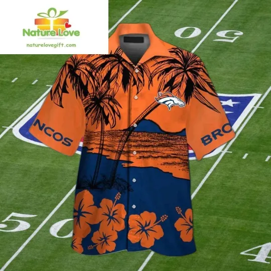 Discover Denver Football Team Broncoss Hawaiian Shirts Set for Men Women