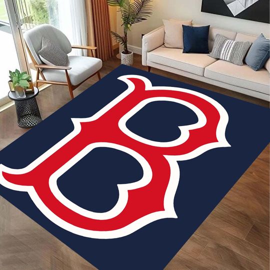 Discover NBA Rug, Basketball Rug, BostonB Fan Area Rug, Large RedSox Inspired Floor Mat, Sports Themed Home Decor, Baseball Lover Gift