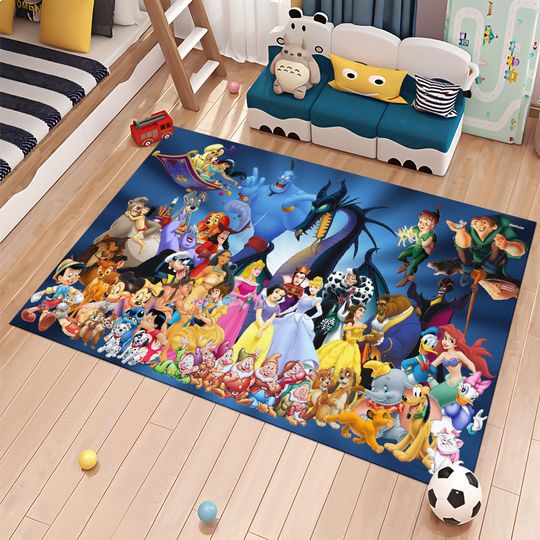 Discover Cartoon Princesses Rug, Soft Nursery Decor Carpet, Newborn-Kids Gift Rug