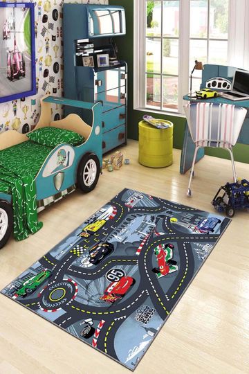Discover Car Road Kids Rug, Lightning Mcquenn Rug, Play Rug, Boys Rug, Disney Cars Room Decor, Rugs For Boys Room, Art Deco Rug, His Gift Rug