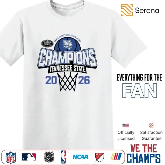 Discover Tigers 2026 OVC Men’s basketball Tournament Champions shirt