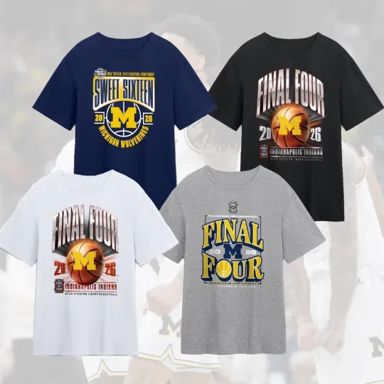Discover HOT! Michigan Wolverines 2026 Basketball Tournament March Madness Final Four