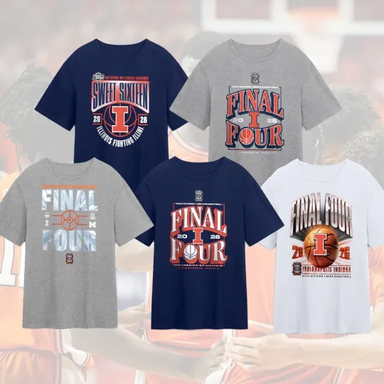 Discover HOT! Illinois Fighting Illin 2026 Basketball Tournament March Madness Final Four