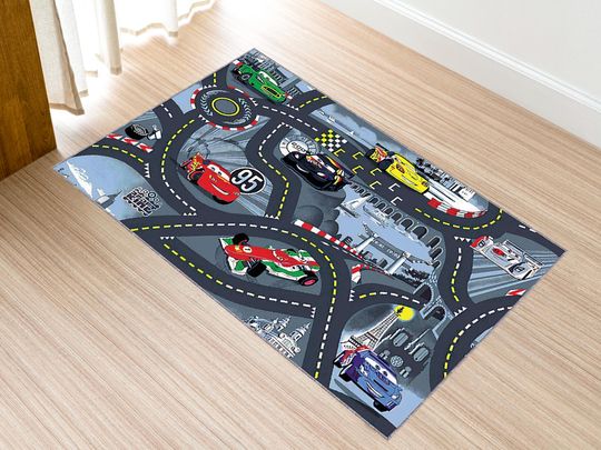 Discover Lightning Mcquenn Rug, Car Road Kids Rug, Play Rug, Boys Rug, Disney Cars Room Decor, Rugs For Boys Room, Art Deco Rug, His Gift Rug, 3D Rug