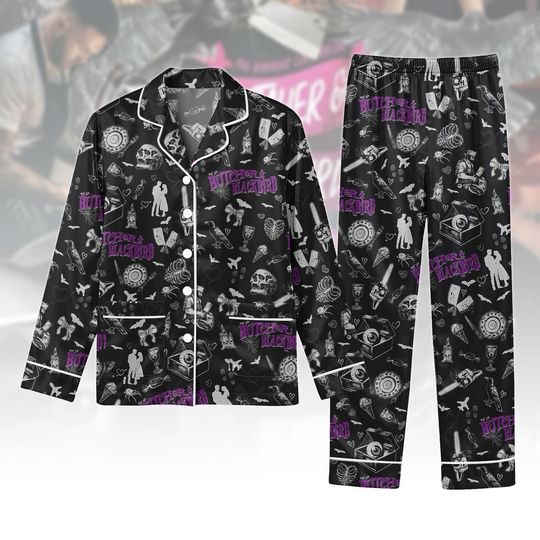 Discover Skeleton Thick PJs Set, Horror Long Thick Pajamas, Skull Long Pajama Set, Women Pajamas, Gift for Horror Fan