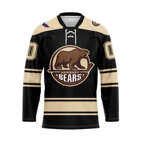Discover Hershey Bears Personalized 2025/26 Black Hockey Shirt Fan Gear