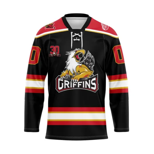 Discover Grand Rapids Griffins Personalized 2025/26 Black Hockey Shirt Fan Gear