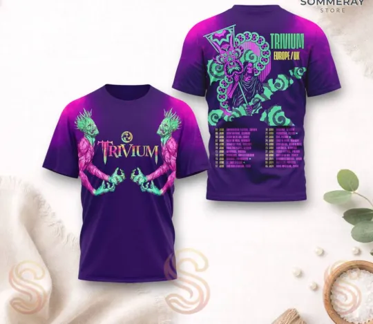 Discover Trivium Europe UK Tour 2026 Shirt