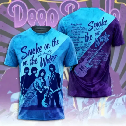 Discover 2026 Rock Deep Purple Band 3D Printing T-shirt