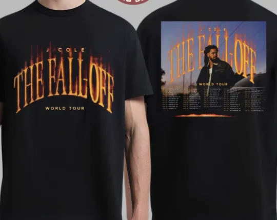 Discover J Cole The Fall Off World Tour 2026 Schedule Dates Two Sided T-Shirt