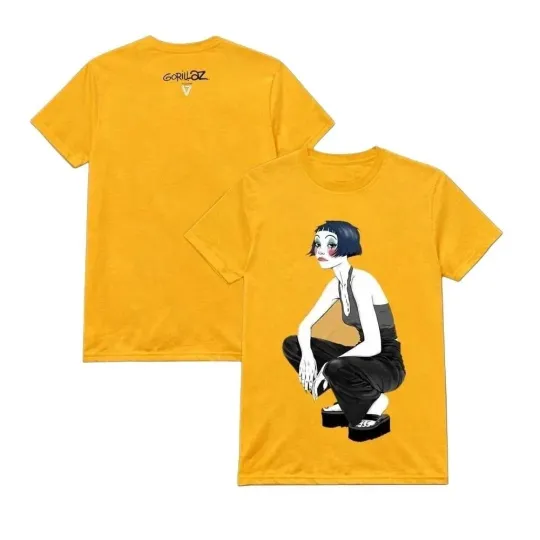Discover Gorillaz Band The Mountain Tour 2026 Noodle Charactor Merch T-Shirt