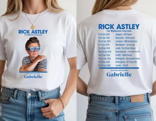 Discover Rick Astley Reflection Tour 2026 T-Shirt – Music Fan Unisex Concert Tee Top Gift