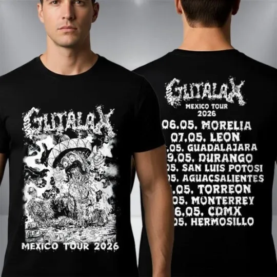 Discover Gutalax Mexico Tour 2026 Schedule Tour Dates Unisex T Shirt Two Sided