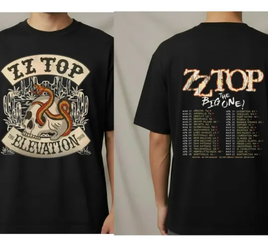 Discover ZZ Top Tour 2026 Shirt The Big One, Rock Band Concert Tee
