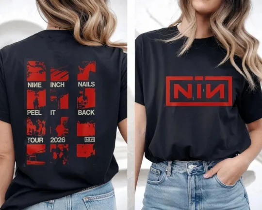 Discover Nine Inch Nails Shirt Peel It Back Tour 2026 NIN T- Shirt S-3XL FAST
