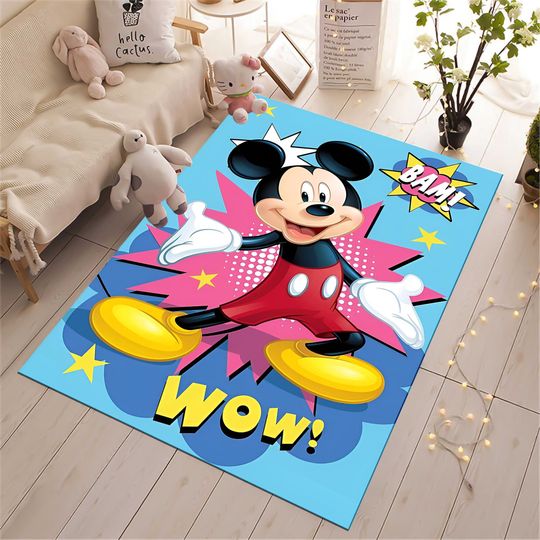 Discover Mickey Mouse Rug,Colourful Rug,Pop Art Rug,Cute Rug,Kids Room Rug,Baby Room Decor,Popular Rug, Nursery Rug,Gift For Kids,Non-slip Rug
