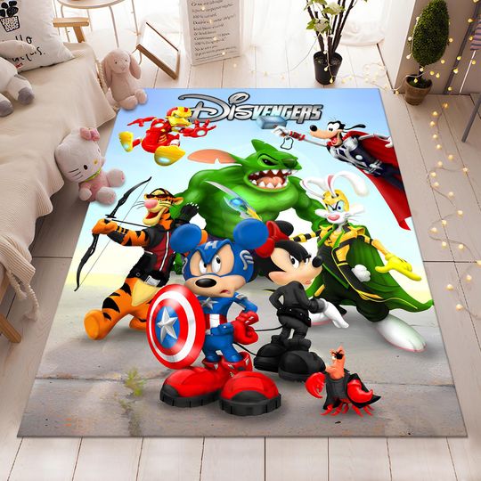 Discover Avengers Rug,Cartoon Rug,Cute Rug,Mickey Mouse Rug,Custom Rug,Kids Rug,Colorful Rug,Nursery Rug,Nursery Decor,Area Rugs,Gifts For Kids