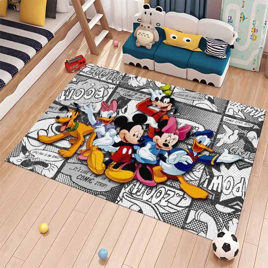 Discover Cartoon Rug,Mickey Mouse Rug,Minnie Mouse Rug,Nursery Rug,Cute Rug,Area Rugs,Children's Room Rug,Nursery Decor,Gift for Kids
