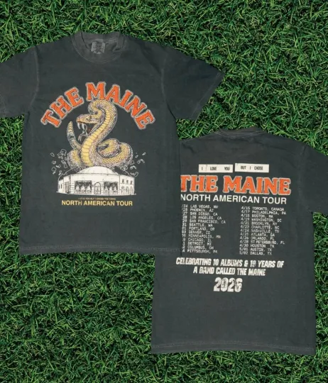 Discover The Maine Launching 2026 U.S. Headline Tour T Shirt reprint