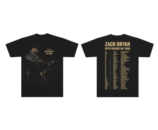 Discover Zach B Ryan Tour With Heaven On Top Tour 2026 Photo Tour T-shirt All Size