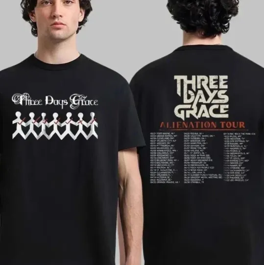 Discover SALE! Three Days Grace Alienation Tour 2026 Shirt North America Concert T-Shirt