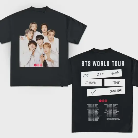 Discover BTS 2026 World Tour Double Sided Shirt Kpop Fan Gift Tee