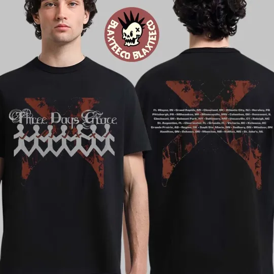 Discover Three Days Grace Alienation 2026 Tour North America Merch One-X T-Shirt
