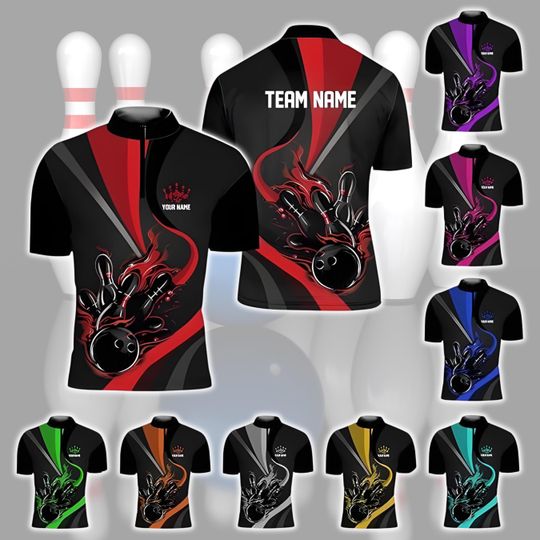 Discover Personalized 3D Bowling Jersey, Bowling Shirts for Team, Bowling Shirt Unisex, Gift for Bowling Lover, Match Bowling Team Shirt