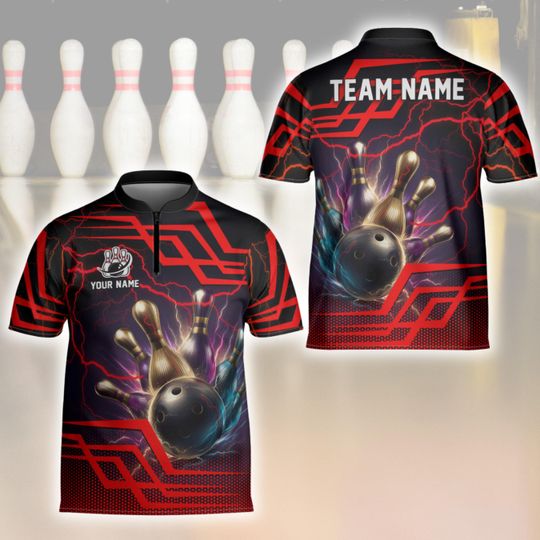 Discover Personalized Trendy Bowling Jersey Shirt 3D, Custom Name Bowling, Matching Bowling Team Shirt, Bowling Lover Gift, Bowling Players Shirts