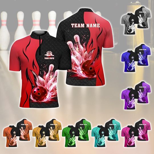 Discover Personalized 3D Bowling Jersey, Bowling Shirts for Team, Bowling Shirt Unisex, Gift for Bowling Lover, Match Bowling Team Shirt
