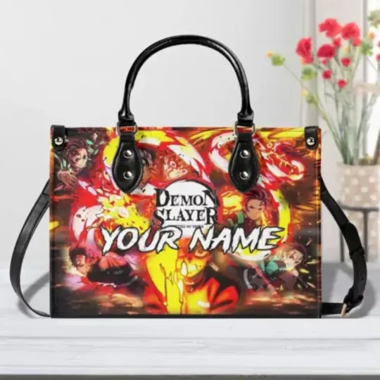 Discover Personalized Leather Handbag, Anime Japan -Women PU Leather Handbag demon