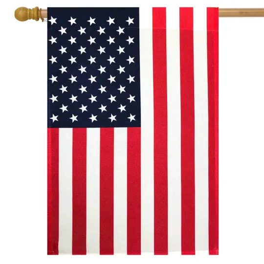 Discover Briarwood Lane American Flag House Flag