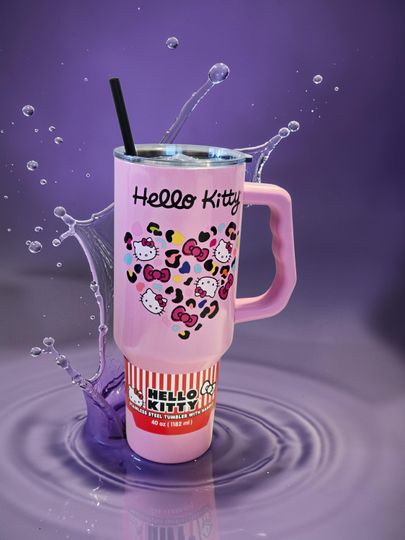 Discover Hello Kitty 40oz. Stainless Steel Tumbler with Handle and Straw Sanrio Pink