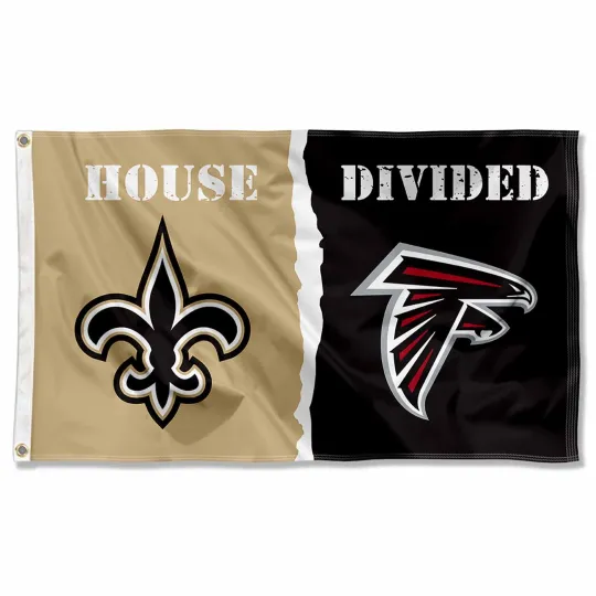 Discover House Divided Flag Saints vs Falcons