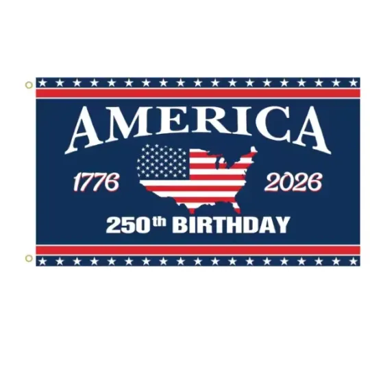 Discover America 250th Anniversary House Flag, Semiquincentennial