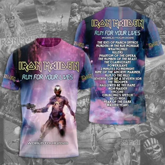 Discover Iron 1Maiden 2026 World Tour 3D Printed T-Shirt