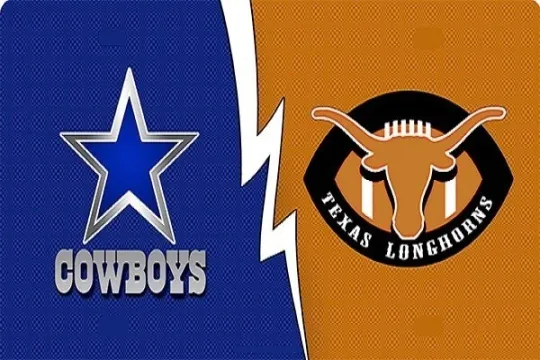 Dallas Cowboys vs Texas Longhorns House Divided Flag  Football Flag