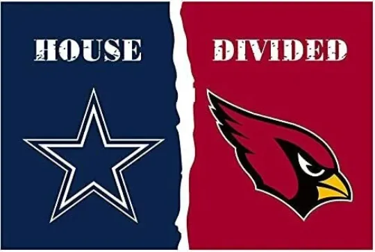 Discover Dallas Cowboys vs Arizonna Cardinals House Divided Flag FT Football Flag