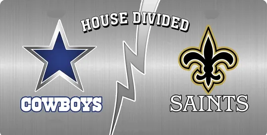 Discover Dallas Cowboys vs New Orleans Saints House Divided Flag Decorative Football Flag
