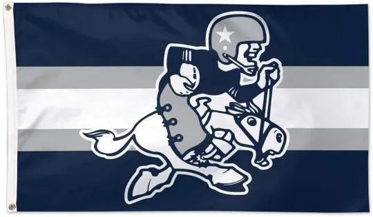 Discover Dallas Cowboys Football Vintage Cowboy Joe Logo House Flag with 2 Grommets