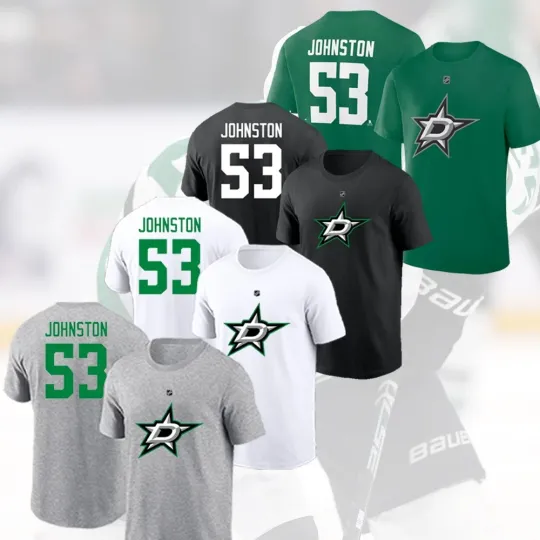 Discover Wyatt Johnston #53 Dallas Stars 2026 Name and Number Gift For Fan