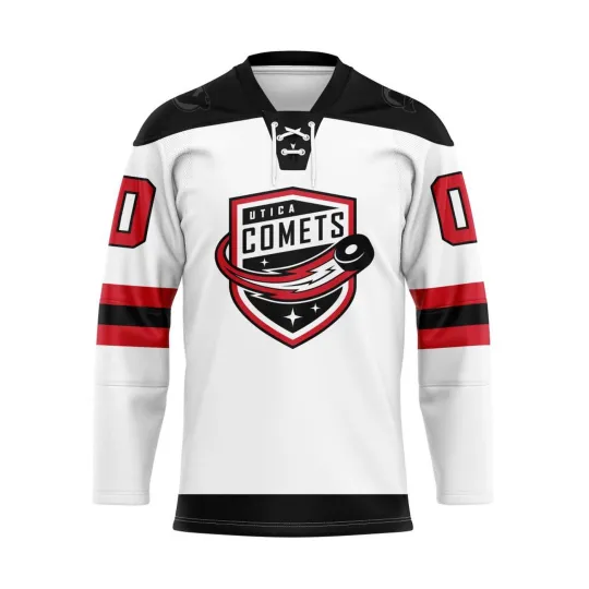 Discover Utica Comets Personalized 2025/26 White Hockey Shirt Fan Gear