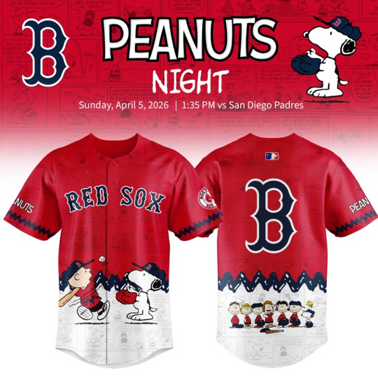Boston Red Sox Peanuts Night Baseball Jersey